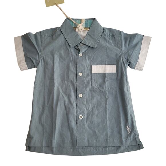 Well Dressed Wolf Boy's Dusty Blue Shirt